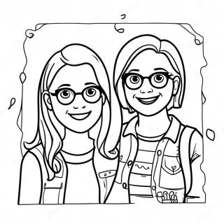 Liv And Maddie Happy Moments Coloring Page 38233-30740