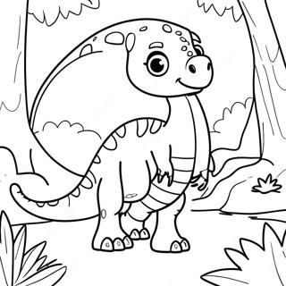 Cute Parasaurolophus In A Forest Coloring Page 38253-30750