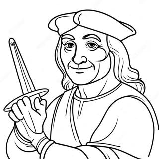 Leonardo In Action Coloring Page 38263-30763