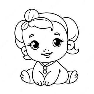 Baby Jasmine Cute Coloring Page 38292-30784