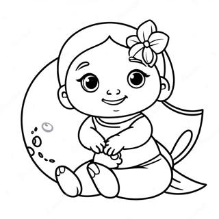 Baby Jasmine With Toy Coloring Page 38293-30785