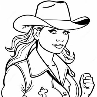 Adventurous Cowgirl In Wild West Coloring Page 38313-30800