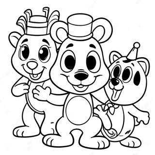 Chuck E Cheese With Friends Coloring Page 3832-3160