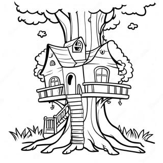 Enchanted Magic Treehouse Coloring Page 38333-30818