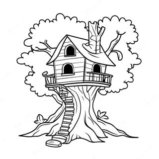 Enchanted Magic Treehouse Coloring Page 38333-30820