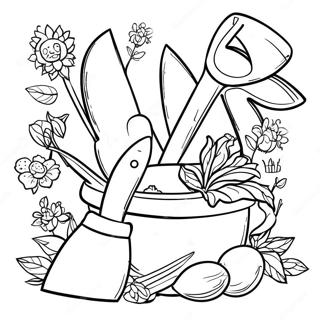 Gardening Tools Coloring Page 38412-30880