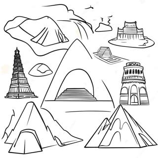 7 Wonders Of The World Coloring Pages