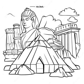 7 Wonders Of The World Coloring Page 38442-30896