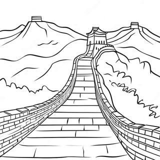 Majestic Great Wall Of China Coloring Page 38443-30897