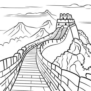 Majestic Great Wall Of China Coloring Page 38443-30899