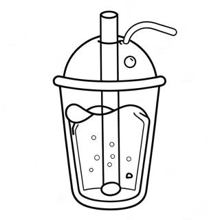 Colorful Slushie With Straw Coloring Page 38453-30903