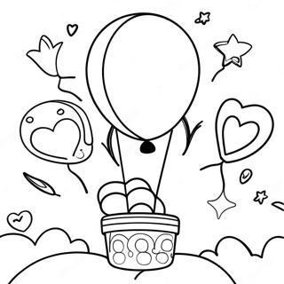 Nabnab With Colorful Balloons Coloring Page 38483-30929