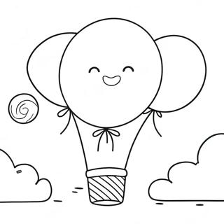 Nabnab With Colorful Balloons Coloring Page 38483-30930