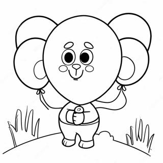 Nabnab With Colorful Balloons Coloring Page 38483-30931