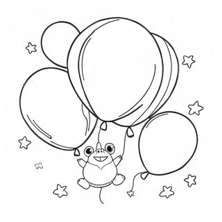 Nabnab With Colorful Balloons Coloring Page 38483-30932