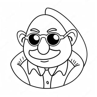 Funny Eggman With Sunglasses Coloring Page 38493-30937