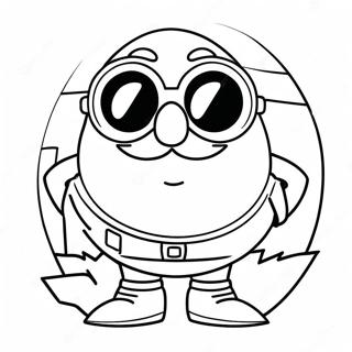 Funny Eggman With Sunglasses Coloring Page 38493-30939