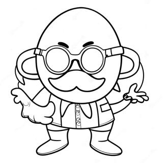 Funny Eggman With Sunglasses Coloring Page 38493-30940