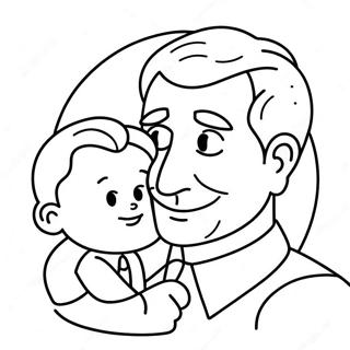 Cute Father And Child Coloring Page 38503-30945