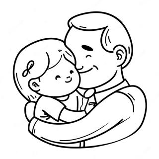 Cute Father And Child Coloring Page 38503-30948