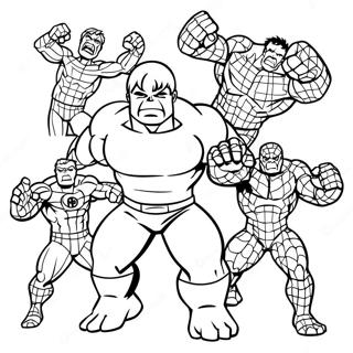 Incredible Hulk And Fantastic Four Coloring Page 38513-30958