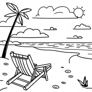 Goodbye Summer Beach Scene Coloring Page 38522-30955