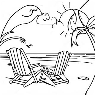 Goodbye Summer Beach Scene Coloring Page 38522-30956