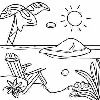 Goodbye Summer Sun And Sand Coloring Page 38523-30962