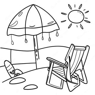 Goodbye Summer Sun And Sand Coloring Page 38523-30963