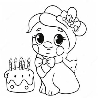 Cute Happy Birthday Auntie Coloring Page 38543-30973