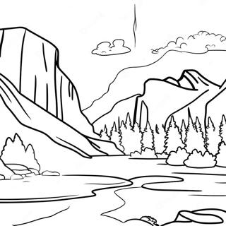 Majestic Yosemite Valley Coloring Page 38573-31002