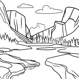 Majestic Yosemite Valley Coloring Page 38573-31003