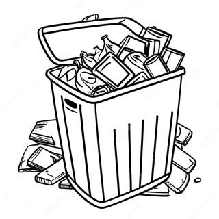 Colorful Recycling Bin Coloring Page 38583-31009