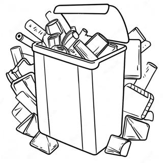 Colorful Recycling Bin Coloring Page 38583-31011