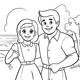 Archie And Betty In A Fun Scene Coloring Page 38593-31014