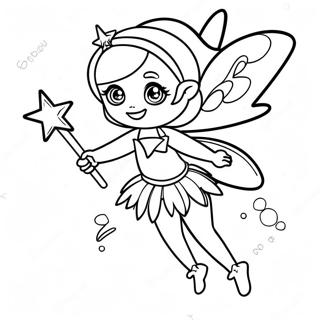 Sparkling Christmas Fairy With Wand Coloring Page 38603-31026