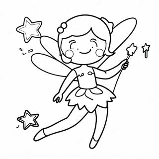 Sparkling Christmas Fairy With Wand Coloring Page 38603-31027