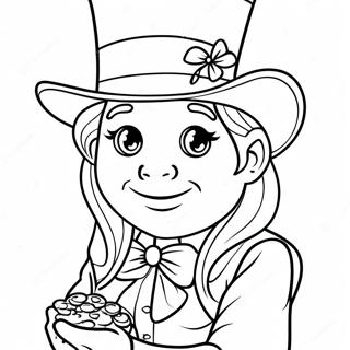 Girl Leprechaun Coloring Pages