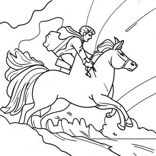 Dynamic Action Scene Coloring Page 38623-31042