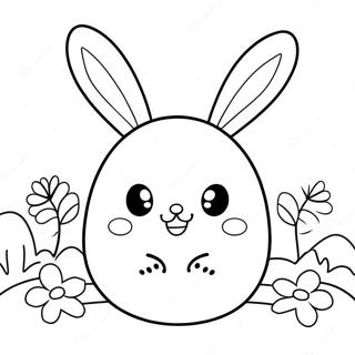 Cute Easter Squishmallow With Bunny Ears Coloring Page 38643-31059