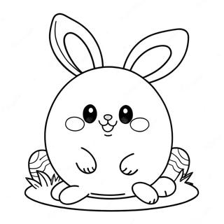 Cute Easter Squishmallow With Bunny Ears Coloring Page 38643-31060