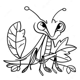 Praying Mantis Coloring Pages