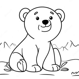 Adorable Polar Bear Cub Coloring Page 38683-31089