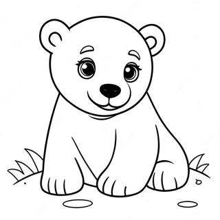 Adorable Polar Bear Cub Coloring Page 38683-31090