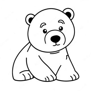 Adorable Polar Bear Cub Coloring Page 38683-31091