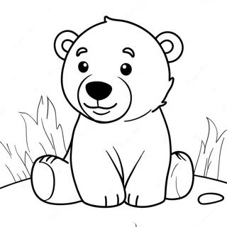 Adorable Polar Bear Cub Coloring Page 38683-31092