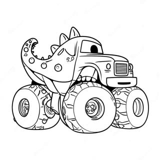 Dinosaur Monster Truck Coloring Page 38702-31102