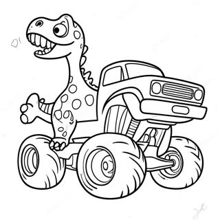 Dinosaur Monster Truck Coloring Page 38702-31103