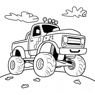 Colorful Dinosaur Monster Truck Adventure Coloring Page 38703-31105