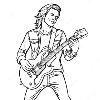 Rock N Roll Guitarist Coloring Page 38712-31110